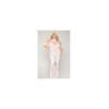 Robe bodystocking, grande taille, en résille t dentelle blanche 